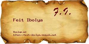 Feit Ibolya névjegykártya