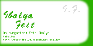 ibolya feit business card